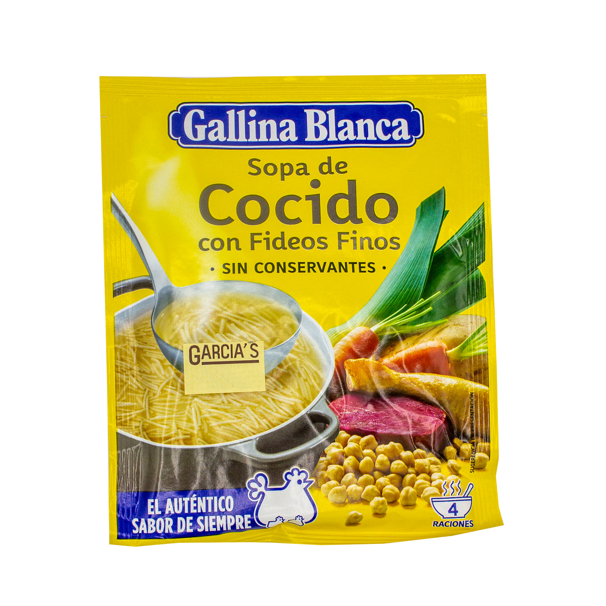 Gallina Blanca Sopa De Cocido Con Fideos Finos - 72g – R Garcia And ...